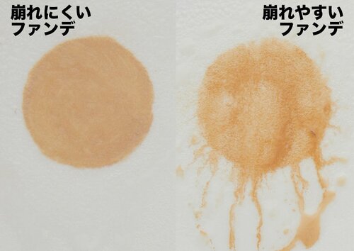 テスト２：崩れにくさ 色白向けリキッドファンデおすすめ イメージ