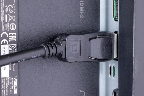 ここは注意:PCとの接続は必ずDisplayPortで! イメージ