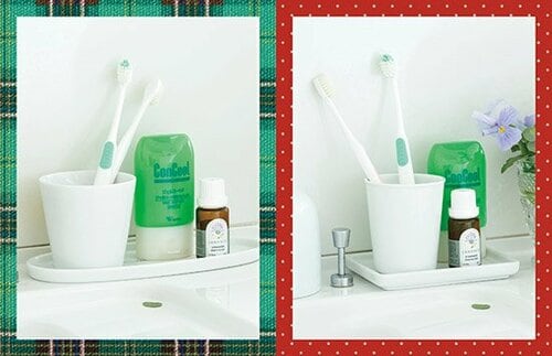 たちまちホテル風の洗面台になる白磁の歯みがきセットはどっち？ イメージ