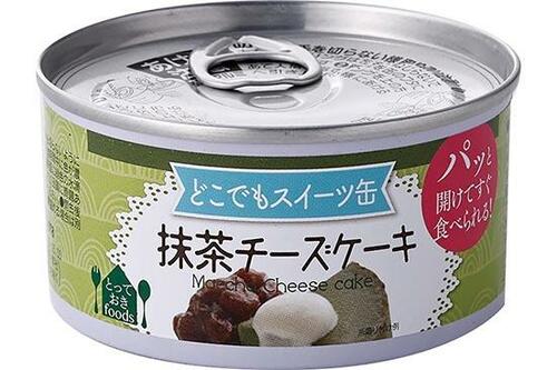 トーヨーフーズ「どこでもスイーツ缶 抹茶のチーズケーキ」のイメージ