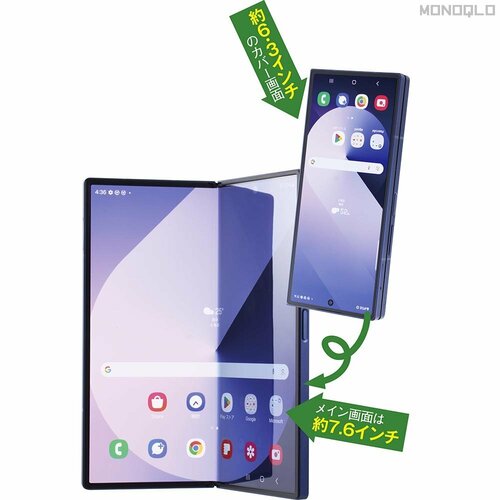 折りたたんだときと開いた時のサイズ 折りたたみスマホおすすめ イメージ
