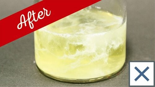 【テスト④手肌へのやさしさ】洗剤の泡に油を垂らしてチェック イメージ3