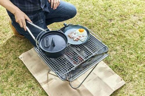 おすすめポイント3：広い網で調理がしやすい！ イメージ