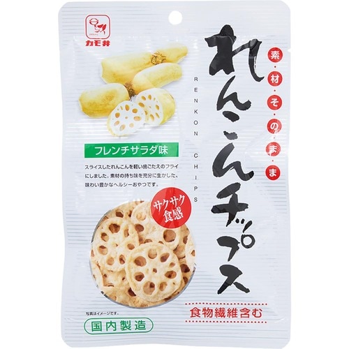 ヘルシーおやつおすすめ カモ井食品工業 素材そのまま れんこんチップス イメージ
