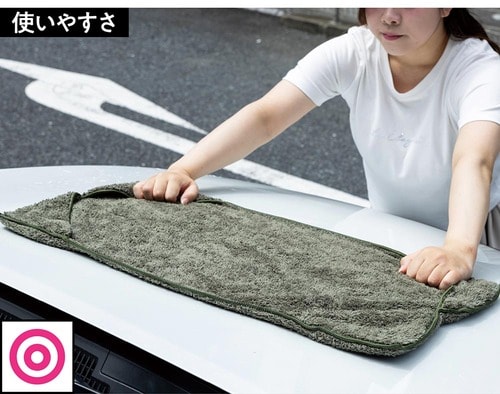 使いやすさ：ポケット付きなので持ちやすい！ 洗車タオルおすすめ イメージ