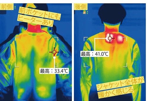 上半身を満遍なく暖めてくれている イメージ