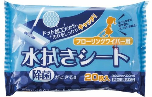ペーパーテック:除菌ができる ! フローリングワイパー用:水拭きシート