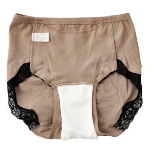 サニタリーショーツおすすめ 福助 満足 美温活 サニタリーショーツ スタンダード 昼用 グレージュ M イメージ3