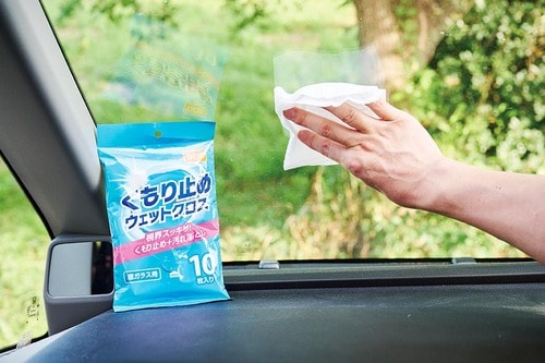 車のフロントガラス曇り止めおすすめ DCM くもり止めウェット クロス 10枚入り イメージ2