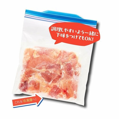 保存期間:約1カ月 肉の冷凍保存方法おすすめ イメージ