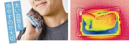 25分後でも15℃以下だから体を効果的に冷やせる 冷却パックおすすめ イメージ