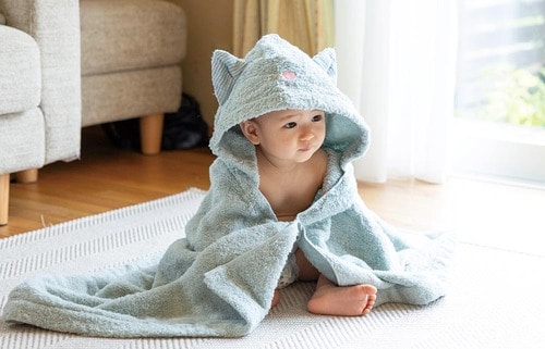 ボタン付きではだけない 赤ちゃん用バスタオルおすすめ イメージ