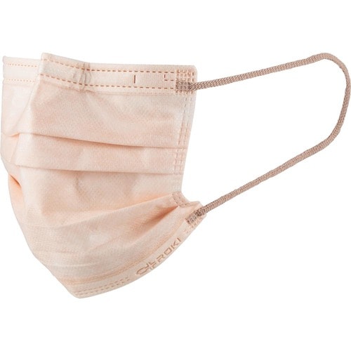 不織布マスクおすすめ ROKI  纏 MATOI カラーマスク/アプリコット×ブラウン イメージ2