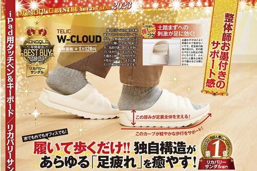 【ベスト・オブ・リカバリーサンダル】TELIC「W-CLOUD」 ベストバイおすすめ イメージ