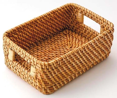 無印:muji:無印良品:裏ワザ:ラタンボックス取っ手付・スタッカブル