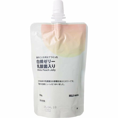 無印良品「肌のことを考えてつくった白桃ゼリー 乳酸菌入り」 コラーゲンゼリーおすすめ イメージ