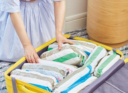 ポイント:軽い力で圧縮できる 圧縮バッグ・圧縮袋おすすめ イメージ2