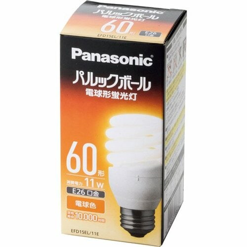 パナソニック:電球形蛍光灯パルックボール電球60W形:電球