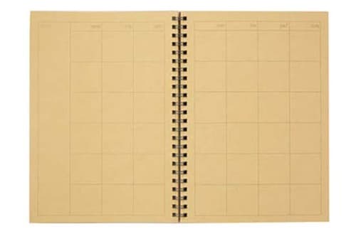 無印良品:再生紙クラフトデスクノート マンスリー A5:ノート