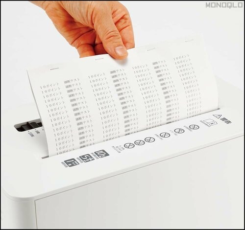 【細断性能】ステープラー針ごと細かめのクロスカットに細断可能 家庭用シュレッダーおすすめ イメージ