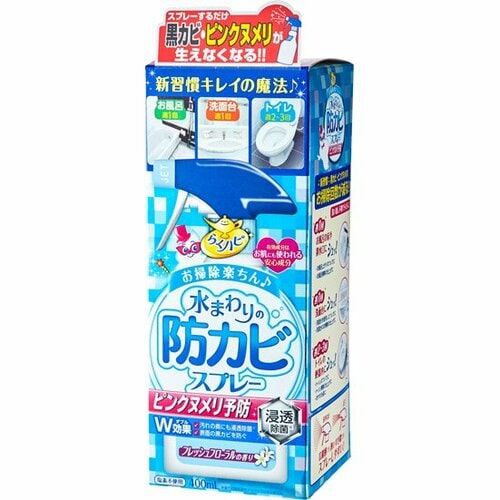 アース製薬:らくハピ 水まわりの防カビスプレー:ピンクヌメリ予防（400ml）