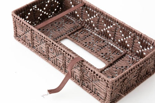 中の箱がスケスケで台なし アジアン編みティッシュケース イメージ2