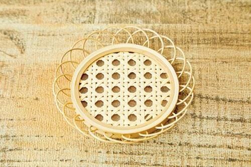 編み込みがキレイ！キャンドゥ「ラタンコースター」 イメージ2