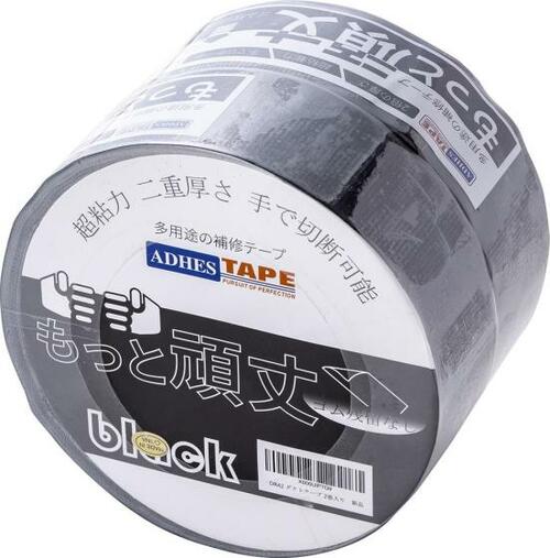 ADHES:ダクトテープ ガムテープ 布テープ 黒 超強力 厚手:粘着テープ