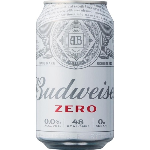 ノンアルコールビールおすすめ エービーインベブジャパン バドワイザー ゼロ 350ml×24本 イメージ