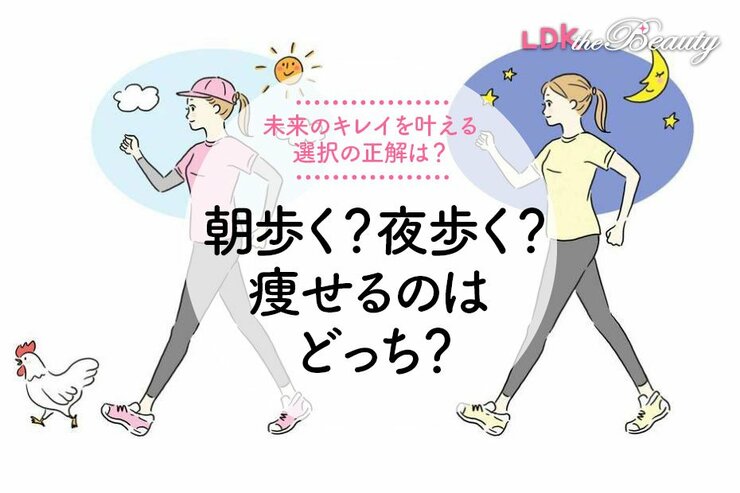 【痩せるのはどっち】朝歩く？ 夜歩く？ 美人の運動習慣、選択の正解をLDKが紹介