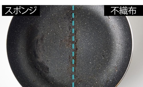 ポイント2:コゲつき汚れには不織布で イメージ