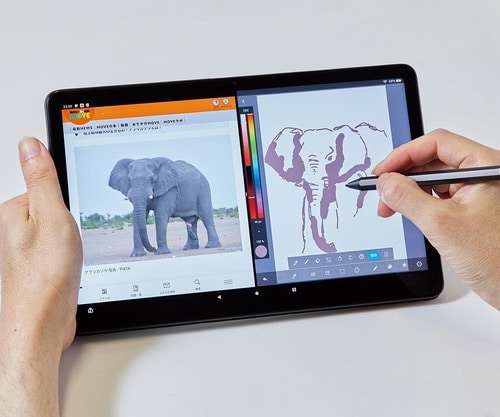 横長のワイド画面は分割して使いやすい Amazon「Fire Max 11」レビューおすすめ イメージ