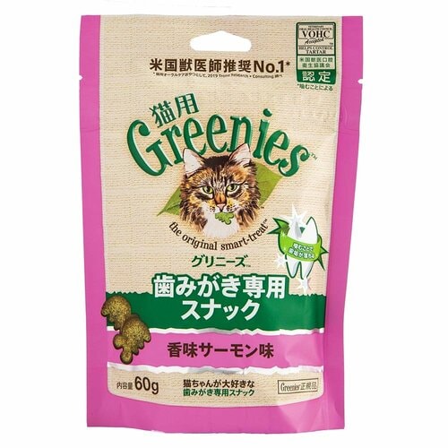 猫用歯磨きおやつおすすめ マースジャパン グリニーズ 歯みがき専用スナック 香味サーモン味 イメージ1