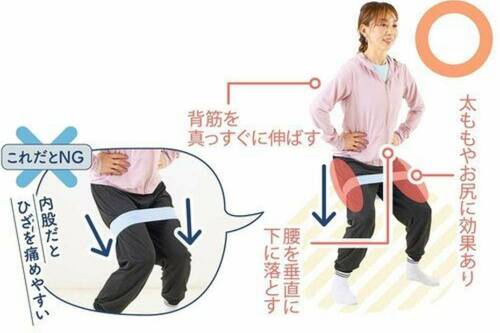 2：スクワットで下半身をトレーニング エクササイズバンドおすすめ イメージ