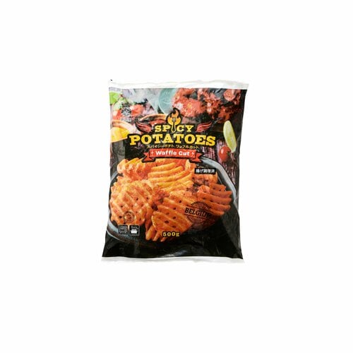 冷凍ポテトおすすめ 業務スーパー スパイシーポテト ワッフルカット イメージ