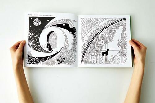 「世界一周メルヘンの旅 a fairy tale world かわいい楽しいぬり絵ブック」 大人の塗り絵おすすめ イメージ2