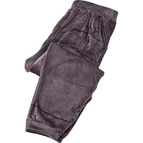 暖かいメンズパジャマおすすめ ニトリ MEN ソフトベロア 上下セット(Nウォーム DGY L) イメージ2