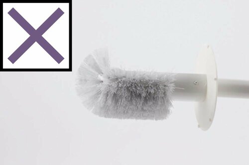 掃除のしやすさ：× トイレブラシおすすめ イメージ