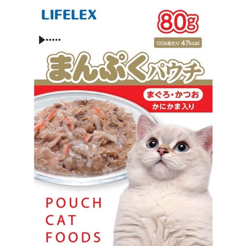 猫用ウェットフードおすすめ コーナン まんぷくパウチ まぐろ・かつお味 かにかま入り※画像は公式サイトより イメージ1