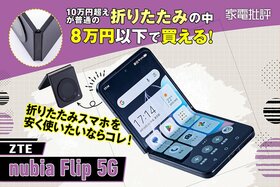 個性派歓喜! 折りたたみ式スマホなのに格安機種を発見!(家電批評)