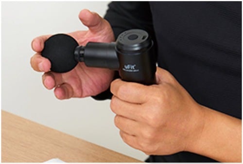 手に馴染むグリップ マッサージガンおすすめ イメージ