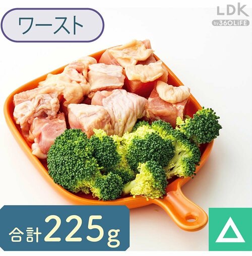 鶏250g、ブロッコリー78gが同時調理できた レンジ調理皿おすすめ イメージ2