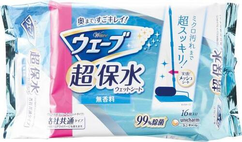 ユニ・チャーム「ウェーブ 超保水 ウェットシート」の製品画像