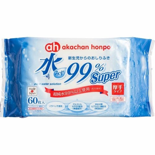 アカチャンホンポ「新生児からのおしりふき 水99% Super 厚手タイプ」 おしりふきおすすめ イメージ