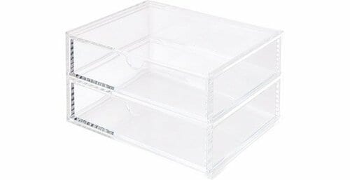 無印良品:重なるアクリル:ケース2段:収納:ボックス