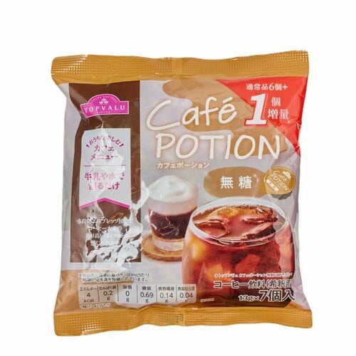 コーヒーポーションおすすめ トップバリュ カフェポーション無糖 イメージ