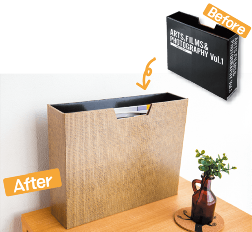 印象が強すぎるボックスは ファブリック柄シートでリメイク！ イメージ3