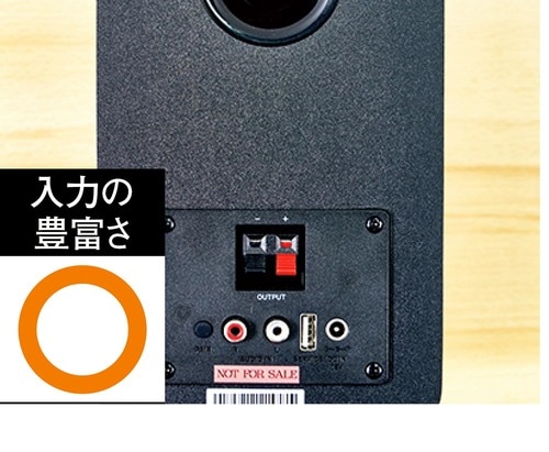 入力の豊富さ：アナログオーディオ端子ありで入力系統はシンプル 安いアクティブスピーカーおすすめ イメージ
