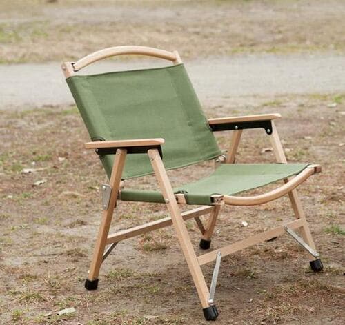 ハイランダー:ウッドフレームチェア コットン:キャンプ用品