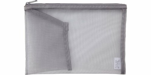 無印良品:ナイロンメッシュケース・ポケット付き　Ｂ６サイズ:袋